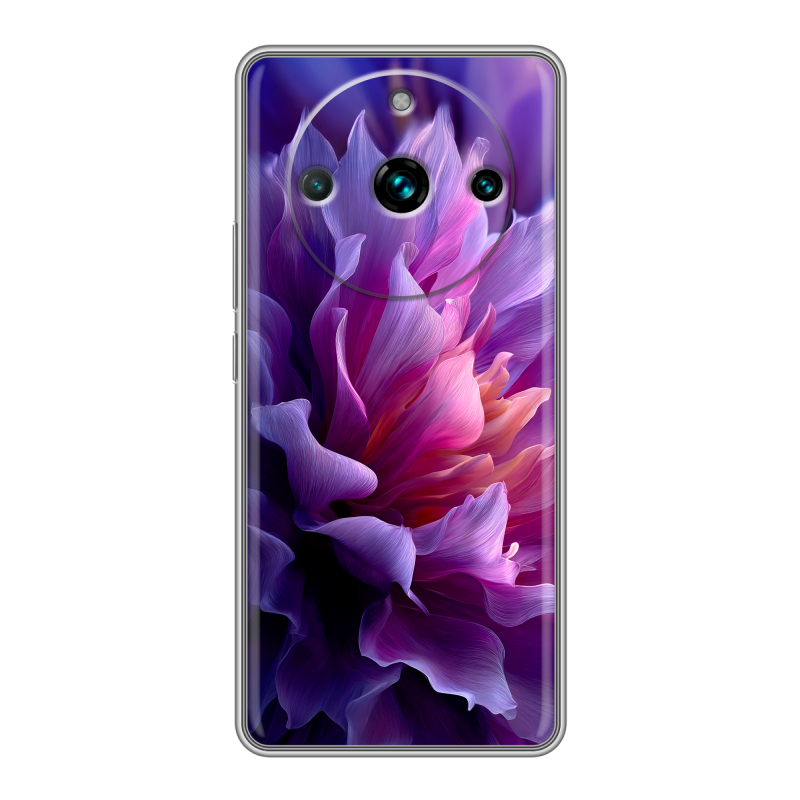 Силиконовый чехол на Realme 11 Pro Plus с принтом женский цветы Силиконовый чехол на Realme 11 Pro Plus с принтом женский цветы