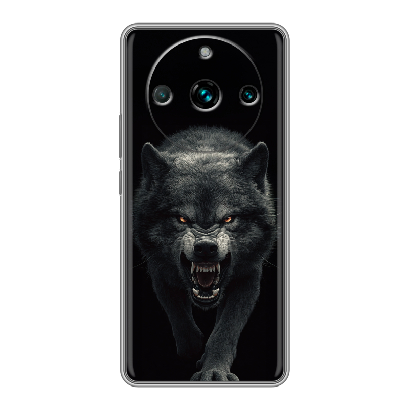 Силиконовый чехол на Realme 11 Pro Plus с принтом Волк Силиконовый чехол на Realme 11 Pro Plus с принтом Волк