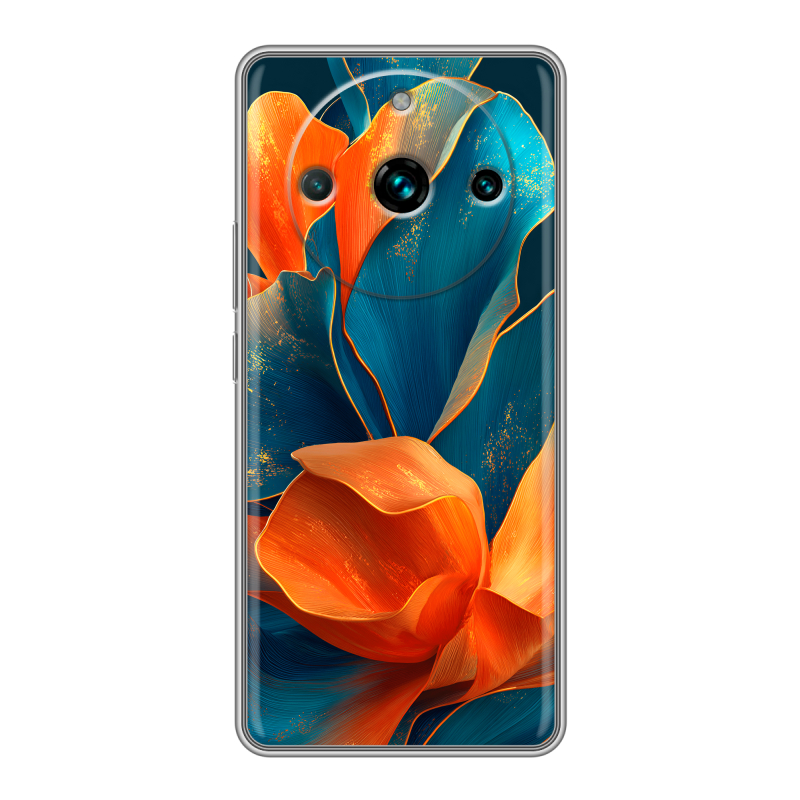 Силиконовый чехол на Realme 11 Pro Plus с принтом Цветы Силиконовый чехол на Realme 11 Pro Plus с принтом Цветы
