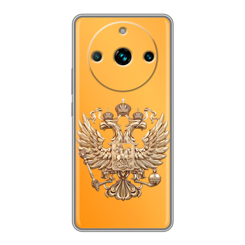 Силиконовый чехол на Realme 11 Pro Plus с принтом Герб Флаг России Силиконовый чехол на Realme 11 Pro Plus с принтом Герб Флаг России