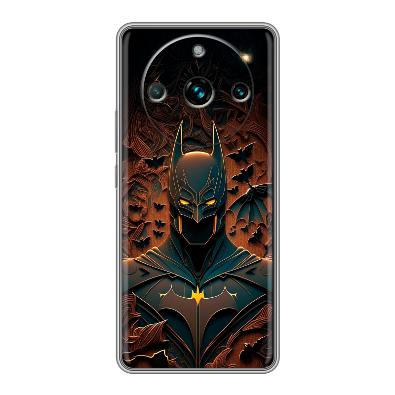 Силиконовый противоударный чехол на Realme 11 Pro Plus с принтом Batman Бэтмен Силиконовый противоударный чехол на Realme 11 Pro Plus с принтом Batman Бэтмен