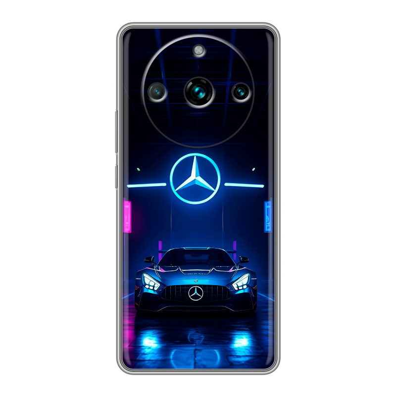 Силиконовый противоударный чехол на Realme 11 Pro Plus с принтом Mercedes Мерседес Силиконовый противоударный чехол на Realme 11 Pro Plus с принтом Mercedes Мерседес