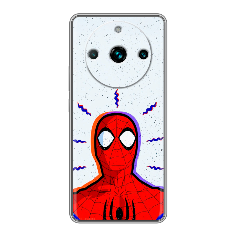 Силиконовый противоударный чехол на Realme 11 Pro Plus с принтом Spiderman Человек паук Силиконовый противоударный чехол на Realme 11 Pro Plus с принтом Spiderman Человек паук