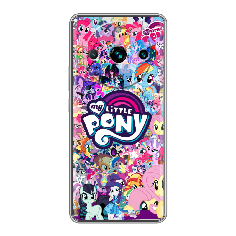 Силиконовый противоударный чехол на Realme 11 Pro Plus с принтом My little pony Дружба чудо Силиконовый противоударный чехол на Realme 11 Pro Plus с принтом My little pony Дружба чудо