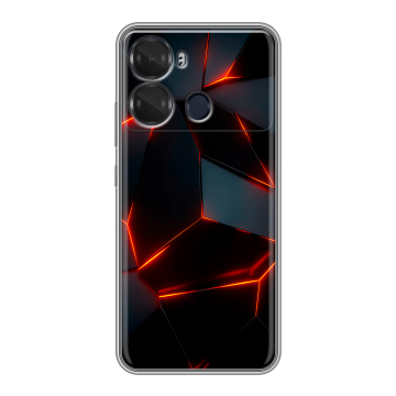 Силиконовый чехол на Itel P40 с принтом Яркие абстракции Силиконовый чехол на Itel P40 с принтом Яркие абстракции
