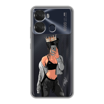 Силиконовый чехол на Itel P40 с принтом Женские принты Силиконовый чехол на Itel P40 с принтом Женские принты
