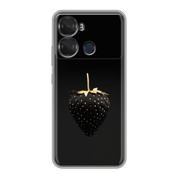 Силиконовый чехол на Itel P40 с принтом Черная клубника Силиконовый чехол на Itel P40 с принтом Черная клубника