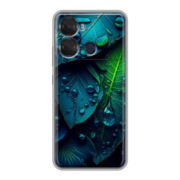 Силиконовый чехол на Itel P40 с принтом Листья Силиконовый чехол на Itel P40 с принтом Листья