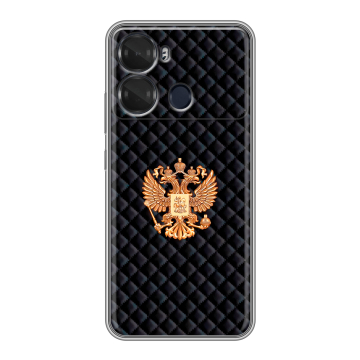 Силиконовый чехол на Itel P40 с принтом Герб России принт Силиконовый чехол на Itel P40 с принтом Герб России принт