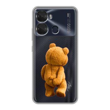 Силиконовый чехол на Itel P40 с принтом Медведь Силиконовый чехол на Itel P40 с принтом Медведь