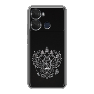 Силиконовый чехол на Itel P40 с принтом Герб России Силиконовый чехол на Itel P40 с принтом Герб России