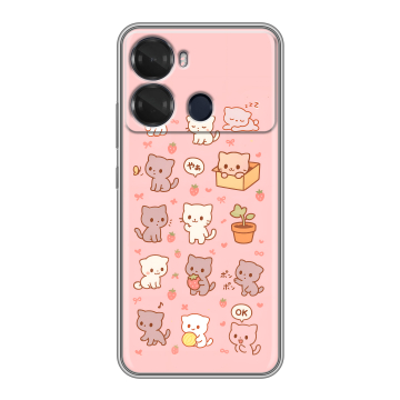 Силиконовый чехол на Itel P40 с принтом Hello Kitty Хелоу Кити