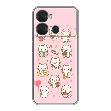 Силиконовый чехол на Itel P40 с принтом Hello Kitty Хелоу Кити Силиконовый чехол на Itel P40 с принтом Hello Kitty Хелоу Кити