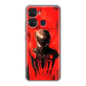 Силиконовый чехол на Itel P40 с принтом человек паук spiderman Силиконовый чехол на Itel P40 с принтом человек паук spiderman