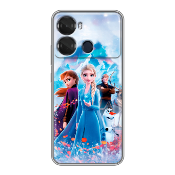 Силиконовый чехол на Itel P40 с принтом Холодное сердце Frozen Силиконовый чехол на Itel P40 с принтом Холодное сердце Frozen