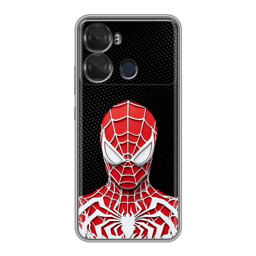 Силиконовый чехол на Itel P40 с принтом человек паук spiderman