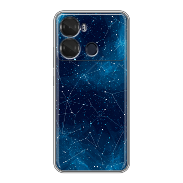 Силиконовый чехол на Itel P40 с принтом Космос звезды Силиконовый чехол на Itel P40 с принтом Космос звезды