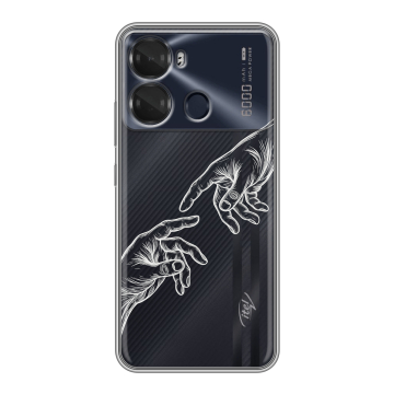 Силиконовый чехол на Itel P40 с принтом Сотворение мира Силиконовый чехол на Itel P40 с принтом Сотворение мира