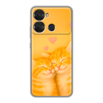 Силиконовый чехол на Itel P40 с принтом Милые котята Силиконовый чехол на Itel P40 с принтом Милые котята