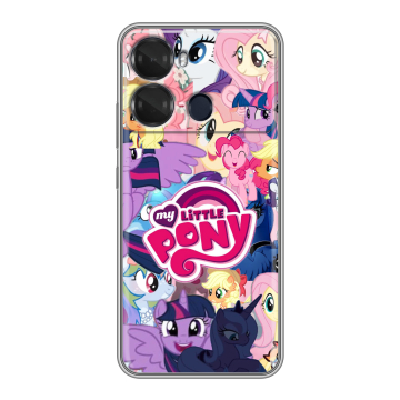 Силиконовый чехол на Itel P40 с принтом My little pony Дружба чудо
