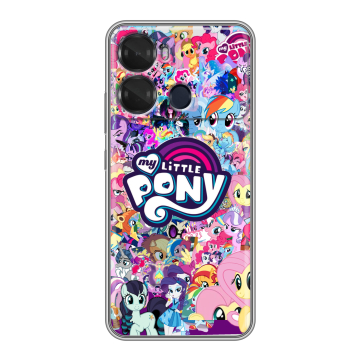 Силиконовый чехол на Itel P40 с принтом My little pony Дружба чудо Силиконовый чехол на Itel P40 с принтом My little pony Дружба чудо