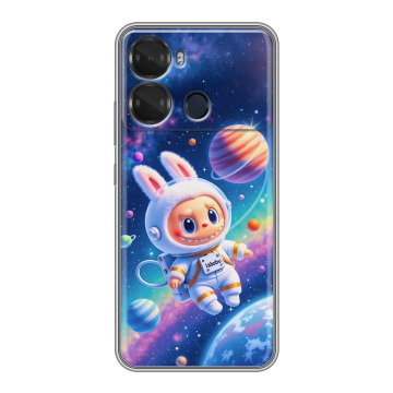 Силиконовый чехол на Itel P40 с принтом Labubu Лабубу Силиконовый чехол на Itel P40 с принтом Labubu Лабубу