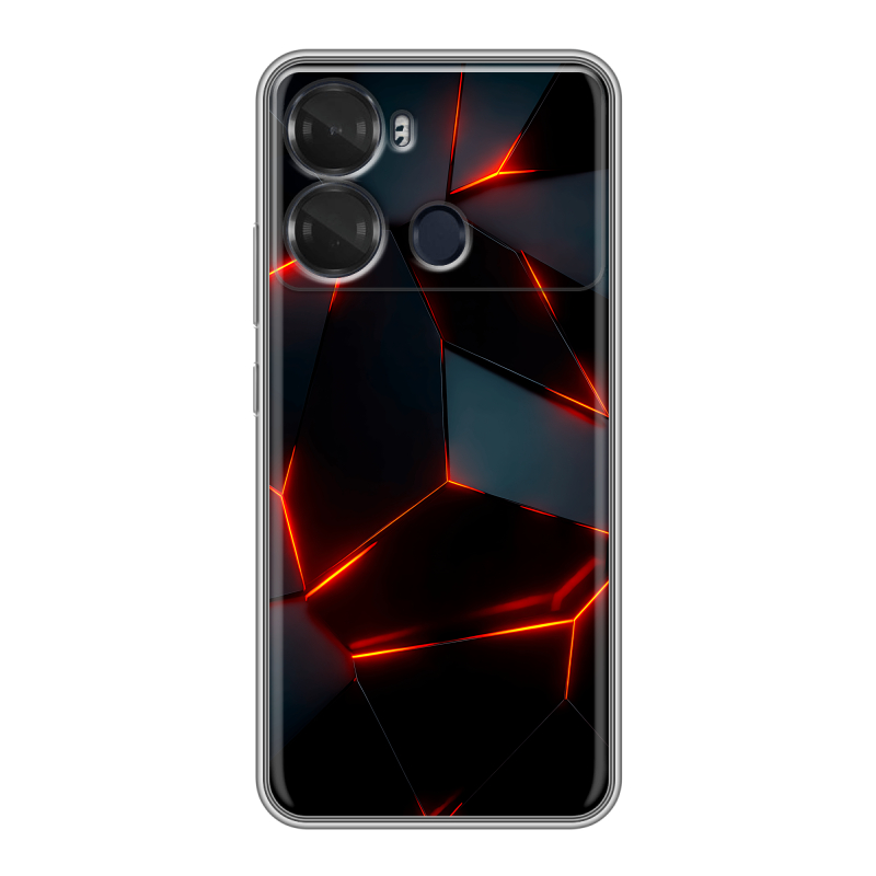 Силиконовый чехол на Itel P40 с принтом Яркие абстракции Силиконовый чехол на Itel P40 с принтом Яркие абстракции