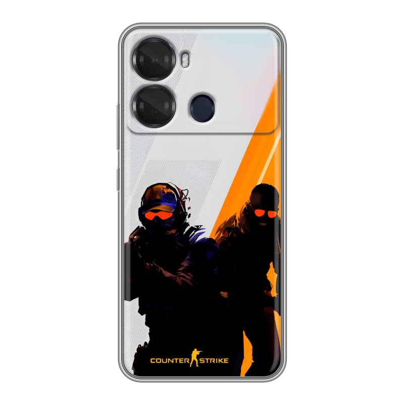 Силиконовый чехол на Itel P40 с принтом Контер страйк Counter strike Силиконовый чехол на Itel P40 с принтом Контер страйк Counter strike