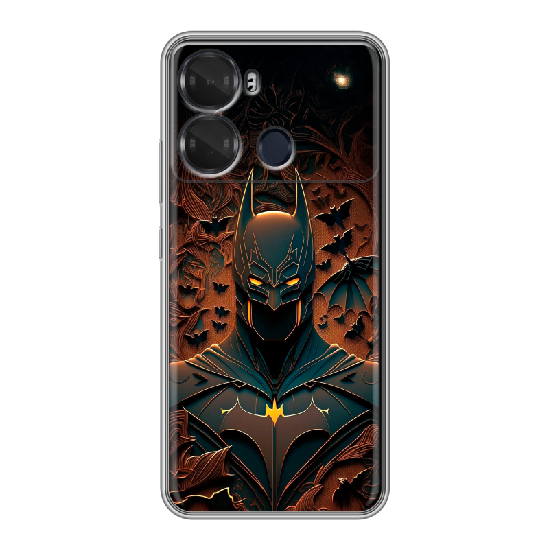 Силиконовый чехол на Itel P40 с принтом Batman Бэтмен Силиконовый чехол на Itel P40 с принтом Batman Бэтмен