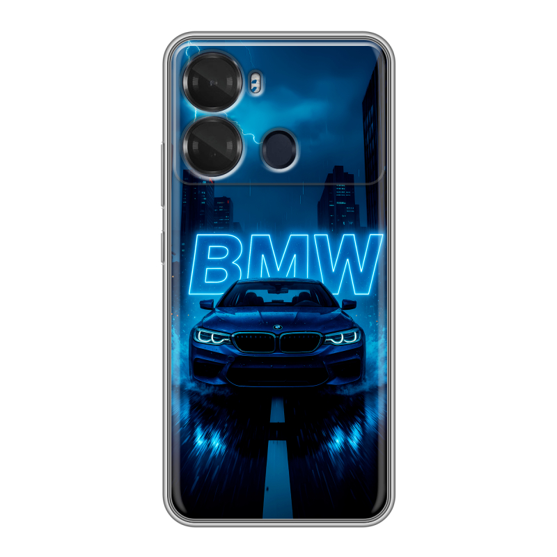 Силиконовый чехол на Itel P40 с принтом BMW БМВ Силиконовый чехол на Itel P40 с принтом BMW БМВ