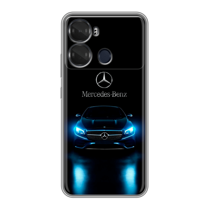 Силиконовый чехол на Itel P40 с принтом Mercedes Мерседес Силиконовый чехол на Itel P40 с принтом Mercedes Мерседес