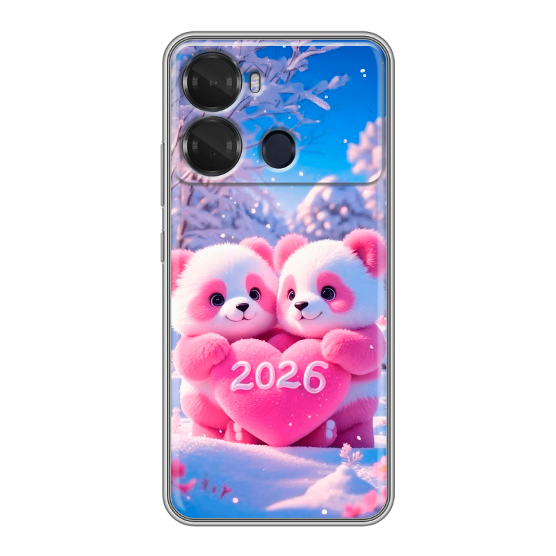 Силиконовый чехол на Itel P40 с принтом Новый год Силиконовый чехол на Itel P40 с принтом Новый год