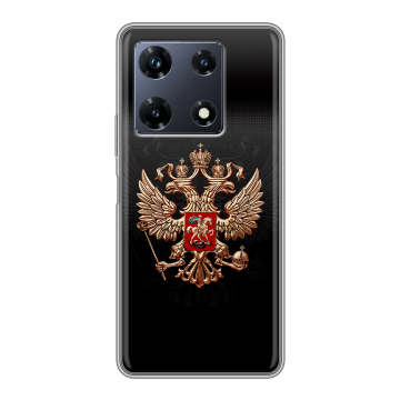 Силиконовый чехол на Infinix Note 30 Pro с принтом Герб России Силиконовый чехол на Infinix Note 30 Pro с принтом Герб России