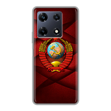Силиконовый чехол на Infinix Note 30 Pro с принтом Герб СССР Силиконовый чехол на Infinix Note 30 Pro с принтом Герб СССР