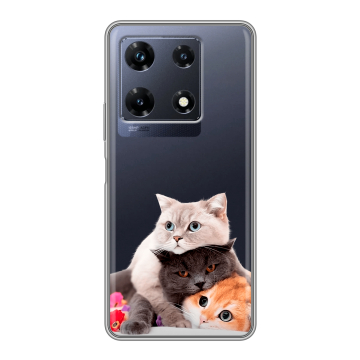 Силиконовый чехол на Infinix Note 30 Pro с принтом Кошки Силиконовый чехол на Infinix Note 30 Pro с принтом Кошки