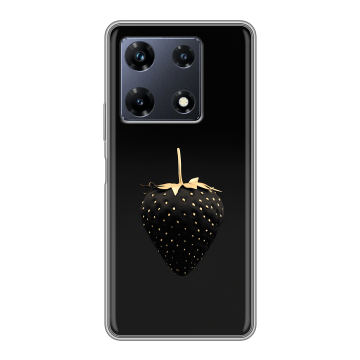 Силиконовый чехол на Infinix Note 30 Pro с принтом Черная клубника Силиконовый чехол на Infinix Note 30 Pro с принтом Черная клубника