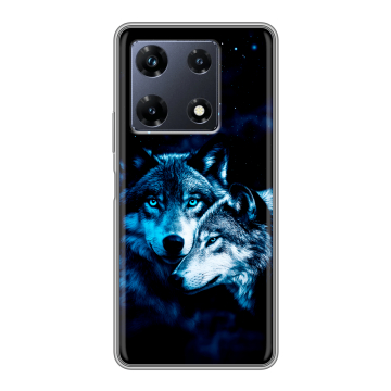 Силиконовый чехол на Infinix Note 30 Pro с принтом Волки Силиконовый чехол на Infinix Note 30 Pro с принтом Волки