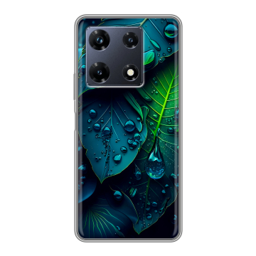 Силиконовый чехол на Infinix Note 30 Pro с принтом Листья Силиконовый чехол на Infinix Note 30 Pro с принтом Листья