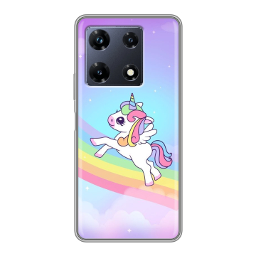 Силиконовый чехол на Infinix Note 30 Pro с принтом Единорог