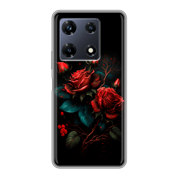 Силиконовый чехол на Infinix Note 30 Pro с принтом Розы красные