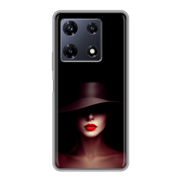 Силиконовый чехол на Infinix Note 30 Pro с принтом Девушка в шляпе
