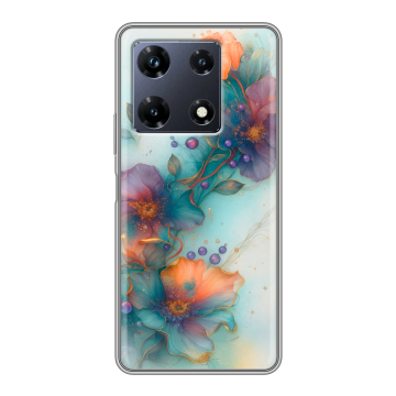 Силиконовый чехол на Infinix Note 30 Pro с принтом Акварельные цветы