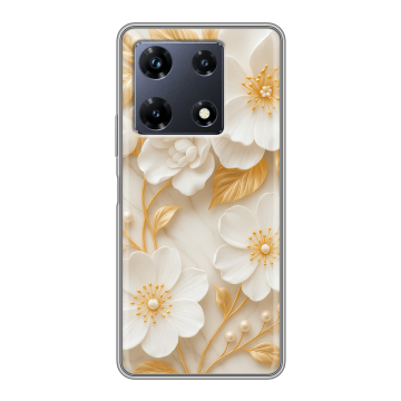 Силиконовый чехол на Infinix Note 30 Pro с принтом Цветы
