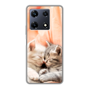 Силиконовый чехол на Infinix Note 30 Pro с принтом Котята