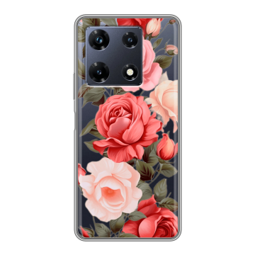 Силиконовый чехол на Infinix Note 30 Pro с принтом Розы
