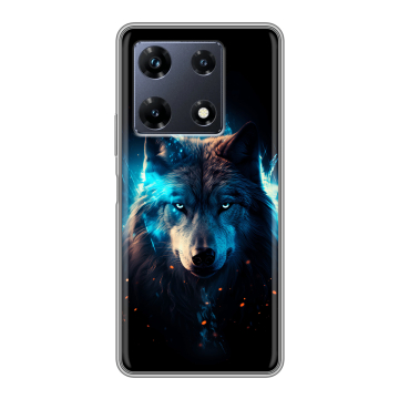 Силиконовый чехол на Infinix Note 30 Pro с принтом Волк ночной Силиконовый чехол на Infinix Note 30 Pro с принтом Волк ночной