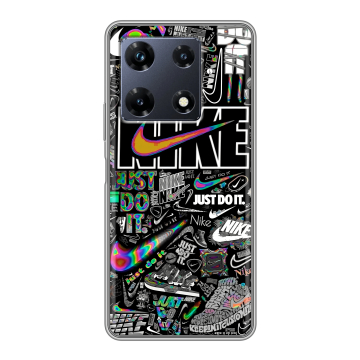 Силиконовый чехол на Infinix Note 30 Pro с принтом Найк