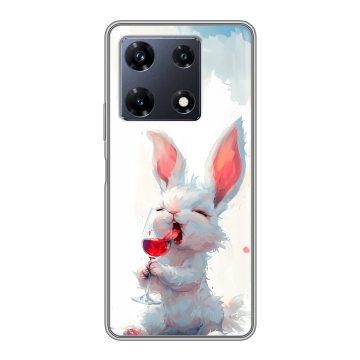 Силиконовый чехол на Infinix Note 30 Pro с принтом кролик зайчик Силиконовый чехол на Infinix Note 30 Pro с принтом кролик зайчик