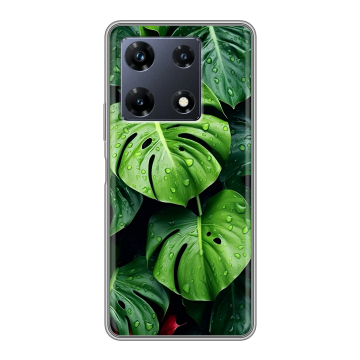 Силиконовый чехол на Infinix Note 30 Pro с принтом Листья