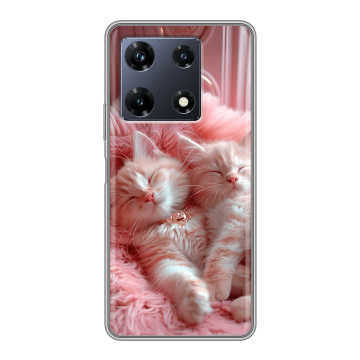 Силиконовый чехол на Infinix Note 30 Pro с принтом котята котики
